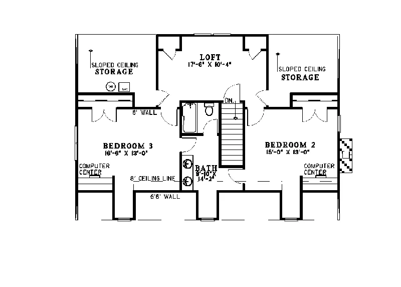 Country House Plan Second Floor - Fentess Country Home 055D-0098 - Search House Plans and More