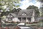 Shingle House Plan Front of Home - Johnson Creek Traditional Home 055D-0103 - Search House Plans and More