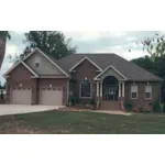 Traditional Brick Ranch Home Has Corner Quoins And Arched Front Entry