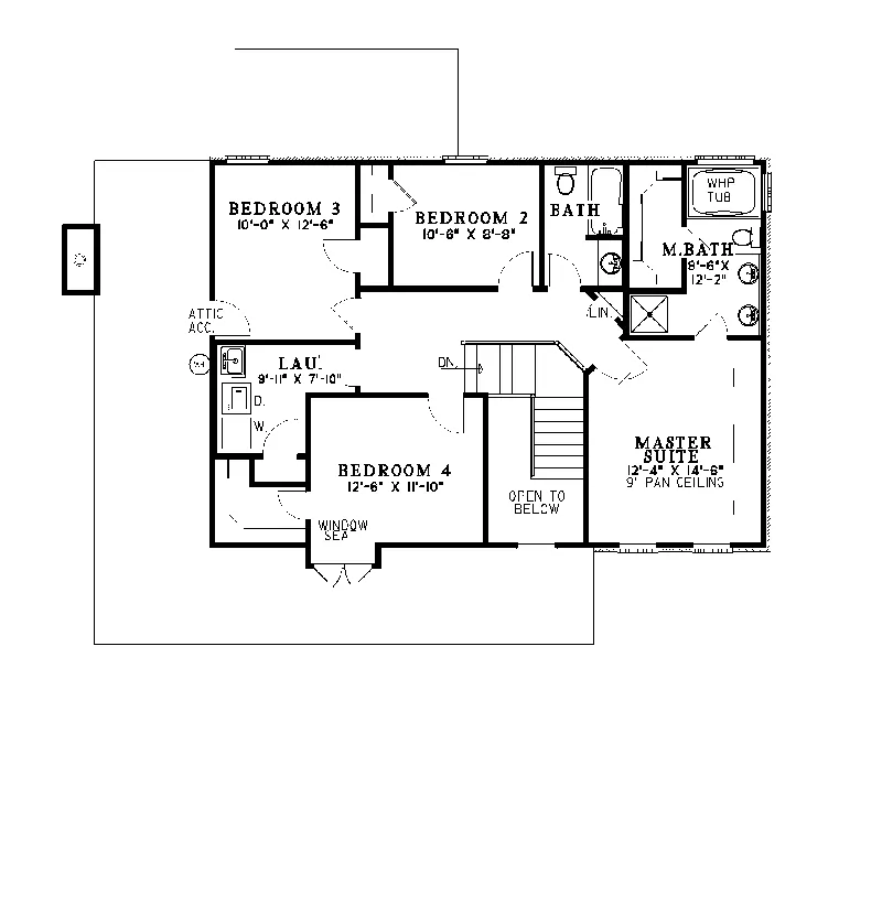 Traditional House Plan Second Floor - Larissa Way Traditional Home 055D-0107 - Shop House Plans and More