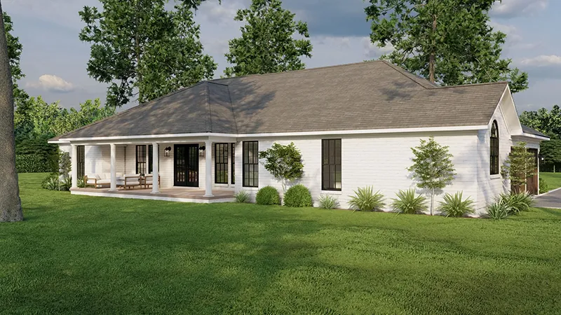 Ranch House Plan Side View Photo - Lions Bay Ranch Home 055D-0110 - Shop House Plans and More