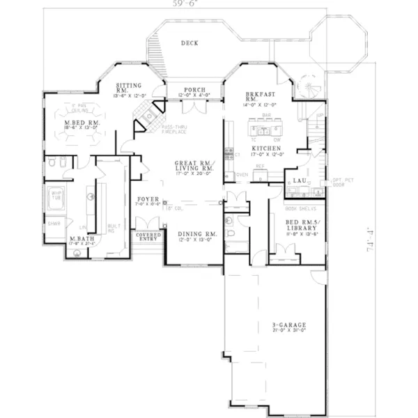 European House Plan First Floor - Billadello European Luxury Home 055D-0119 - Search House Plans and More