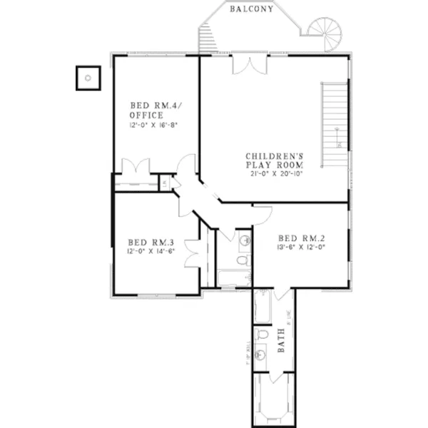 European House Plan Second Floor - Billadello European Luxury Home 055D-0119 - Search House Plans and More