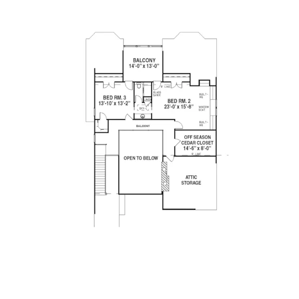 Neoclassical House Plan Second Floor - Darin Neoclassical Home 055D-0124 - Search House Plans and More