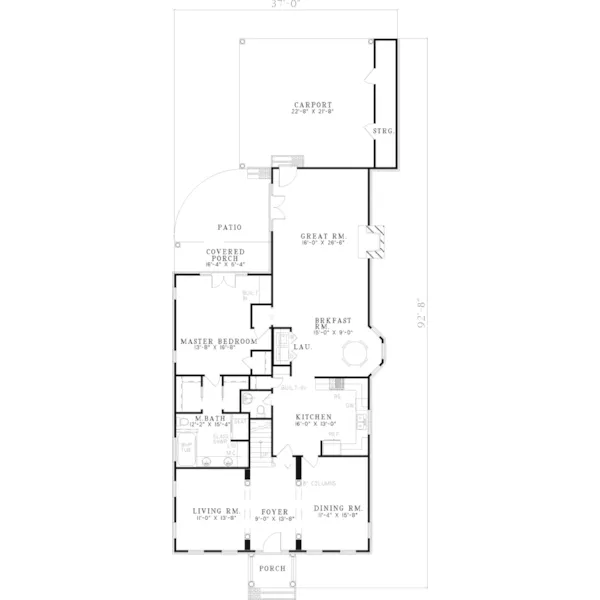 Country House Plan First Floor - Fair Isle Bungalow Home 055D-0125 - Search House Plans and More