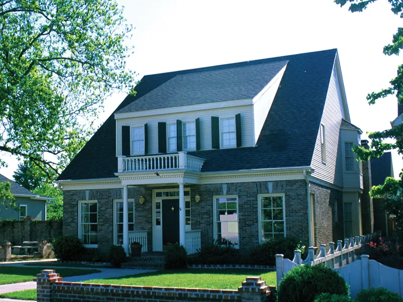 Bungalow Style Two-Story Home With Balbony Covered Porch
