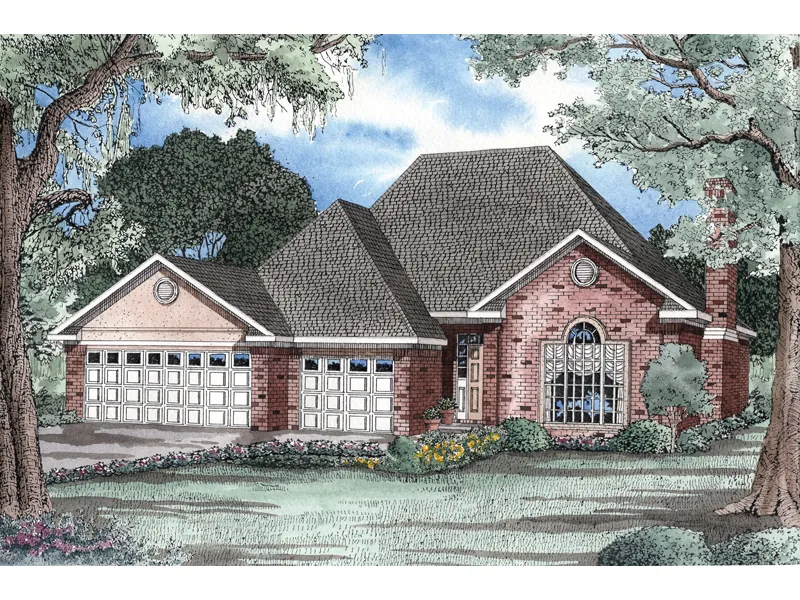 Ranch House Plan Front Image - Hidalgo Traditional Home 055D-0127 - Search House Plans and More