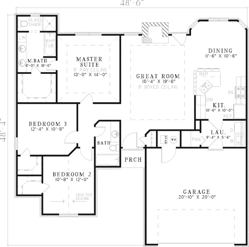 Traditional House Plan First Floor - Willowbrook Ranch Home 055D-0131 - Shop House Plans and More