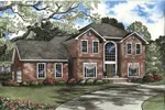 Contemporary House Plan Front of Home - Fairdale Traditional Home 055D-0136 - Search House Plans and More