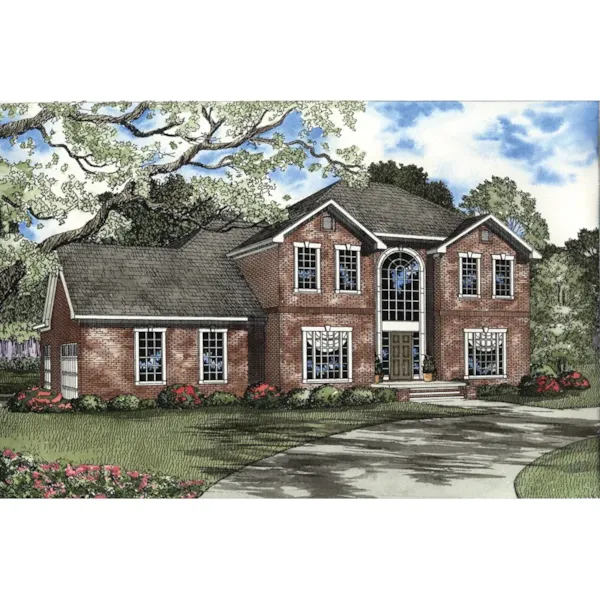 Luxury House Plan Front of Home - Fairdale Traditional Home 055D-0136 - Search House Plans and More