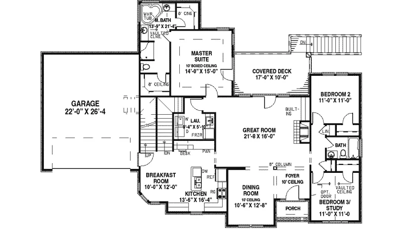 Traditional House Plan First Floor - Gateroyal European Home 055D-0143 - Search House Plans and More