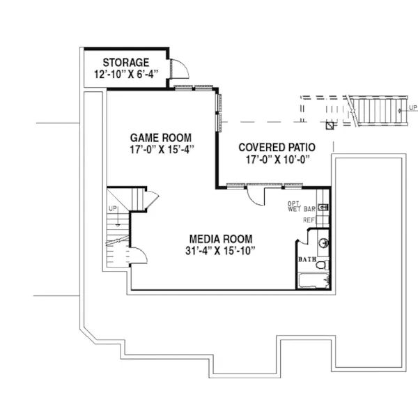 European House Plan Lower Level Floor - Gateroyal European Home 055D-0143 - Search House Plans and More