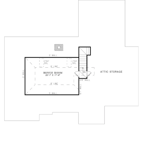 Country House Plan Second Floor - Constantine Mill Southern Home 055D-0151 - Search House Plans and More