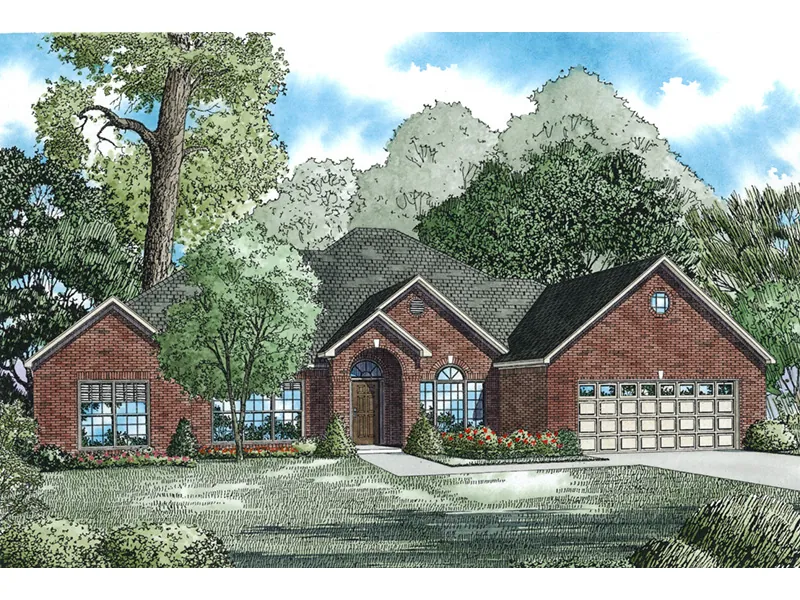 European House Plan Front Image - Autry Ranch Home 055D-0152 - Search House Plans and More