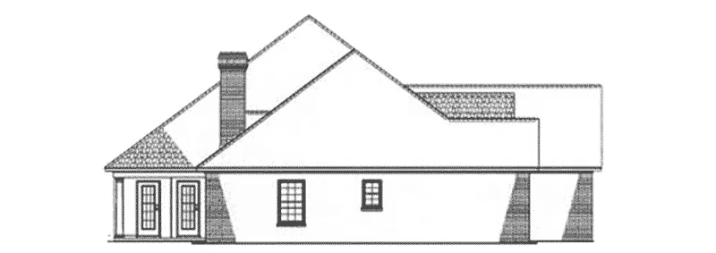Ranch House Plan Left Elevation - Autry Ranch Home 055D-0152 - Search House Plans and More