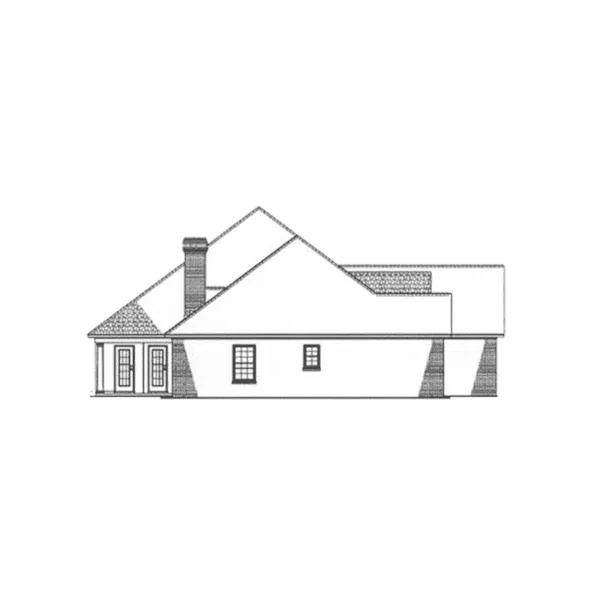 Ranch House Plan Left Elevation - Autry Ranch Home 055D-0152 - Search House Plans and More