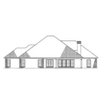 Ranch House Plan Rear Elevation - Autry Ranch Home 055D-0152 - Search House Plans and More