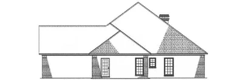 European House Plan Right Elevation - Autry Ranch Home 055D-0152 - Search House Plans and More