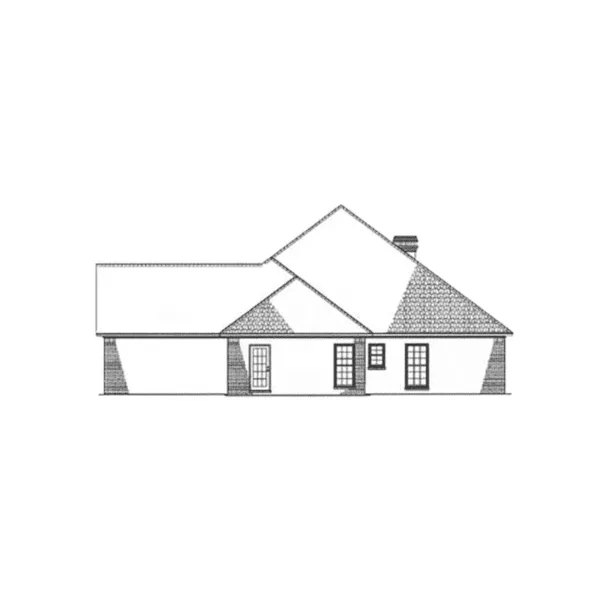 Ranch House Plan Right Elevation - Autry Ranch Home 055D-0152 - Search House Plans and More