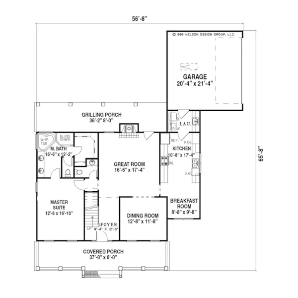 Southern House Plan First Floor - Corgan Country Acadian Home 055D-0156 - Search House Plans and More