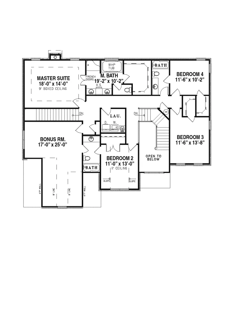 Colonial House Plan Second Floor - Lachland Traditional Home 055D-0157 - Shop House Plans and More