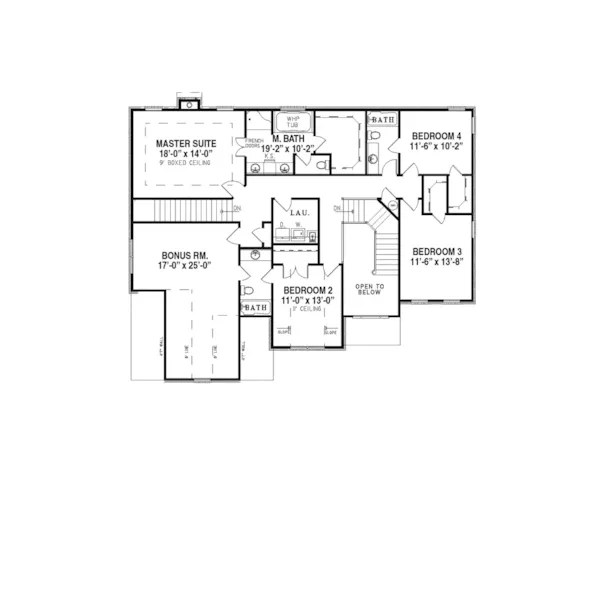 Luxury House Plan Second Floor - Lachland Traditional Home 055D-0157 - Shop House Plans and More