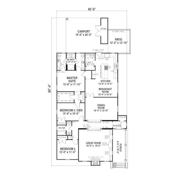 Country House Plan First Floor - Ladue Terrace Country Home 055D-0159 - Shop House Plans and More