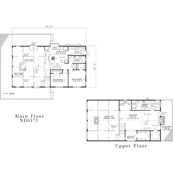 Contemporary House Plan First Floor - Chouteau Spring A-Frame Home 055D-0160 - Search House Plans and More