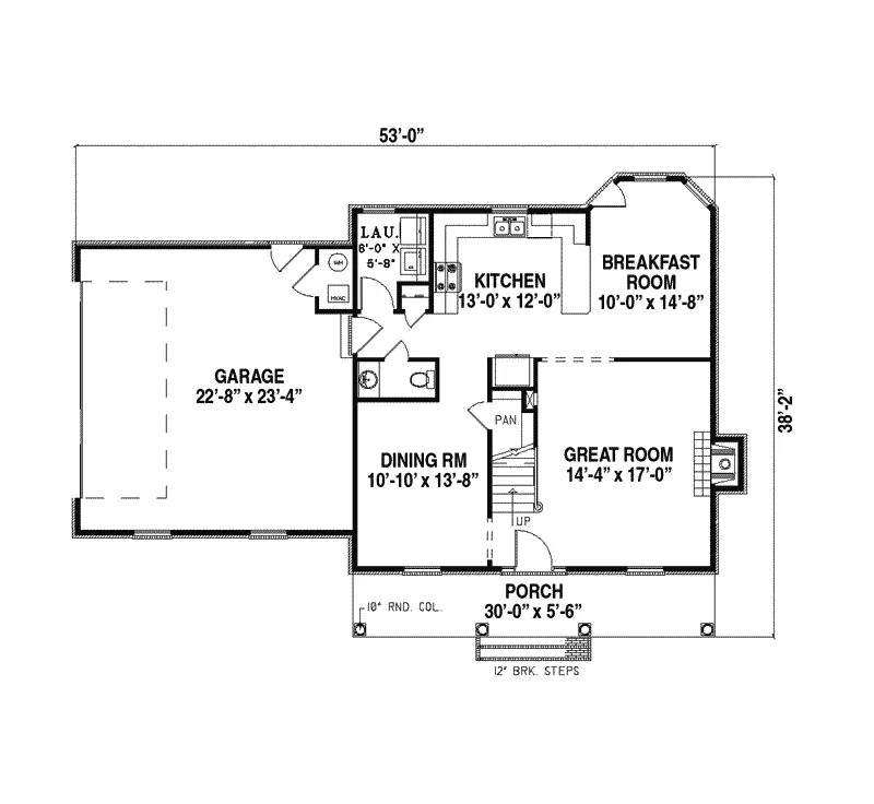Farmhouse Plan First Floor - Farley Hill Country Home 055D-0161 - Search House Plans and More