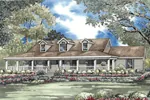 Lowcountry House Plan Front Image - Gianino Country Ranch Home 055D-0162 - Search House Plans and More