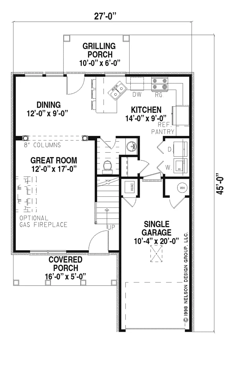 Southern House Plan First Floor - Southfield Crossing Country Home 055D-0165 - Shop House Plans and More