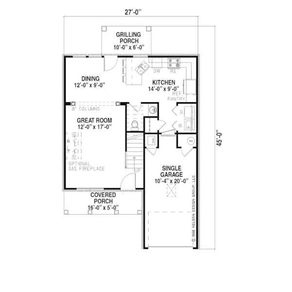 Neoclassical House Plan First Floor - Southfield Crossing Country Home 055D-0165 - Shop House Plans and More