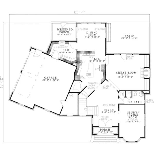 Traditional House Plan First Floor - Sara Beth European Luxury Home 055D-0175 - Shop House Plans and More