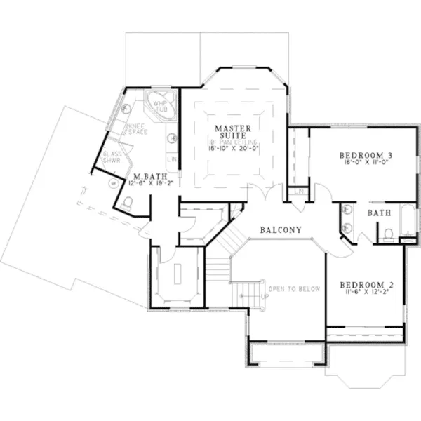 Traditional House Plan Second Floor - Sara Beth European Luxury Home 055D-0175 - Shop House Plans and More