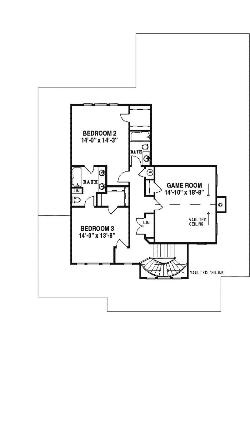 Lowcountry House Plan Second Floor - Dunroyal Country Home 055D-0178 - Search House Plans and More