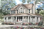 Home Design Is Enhanced With Wrap-Around Porch And Many Windows