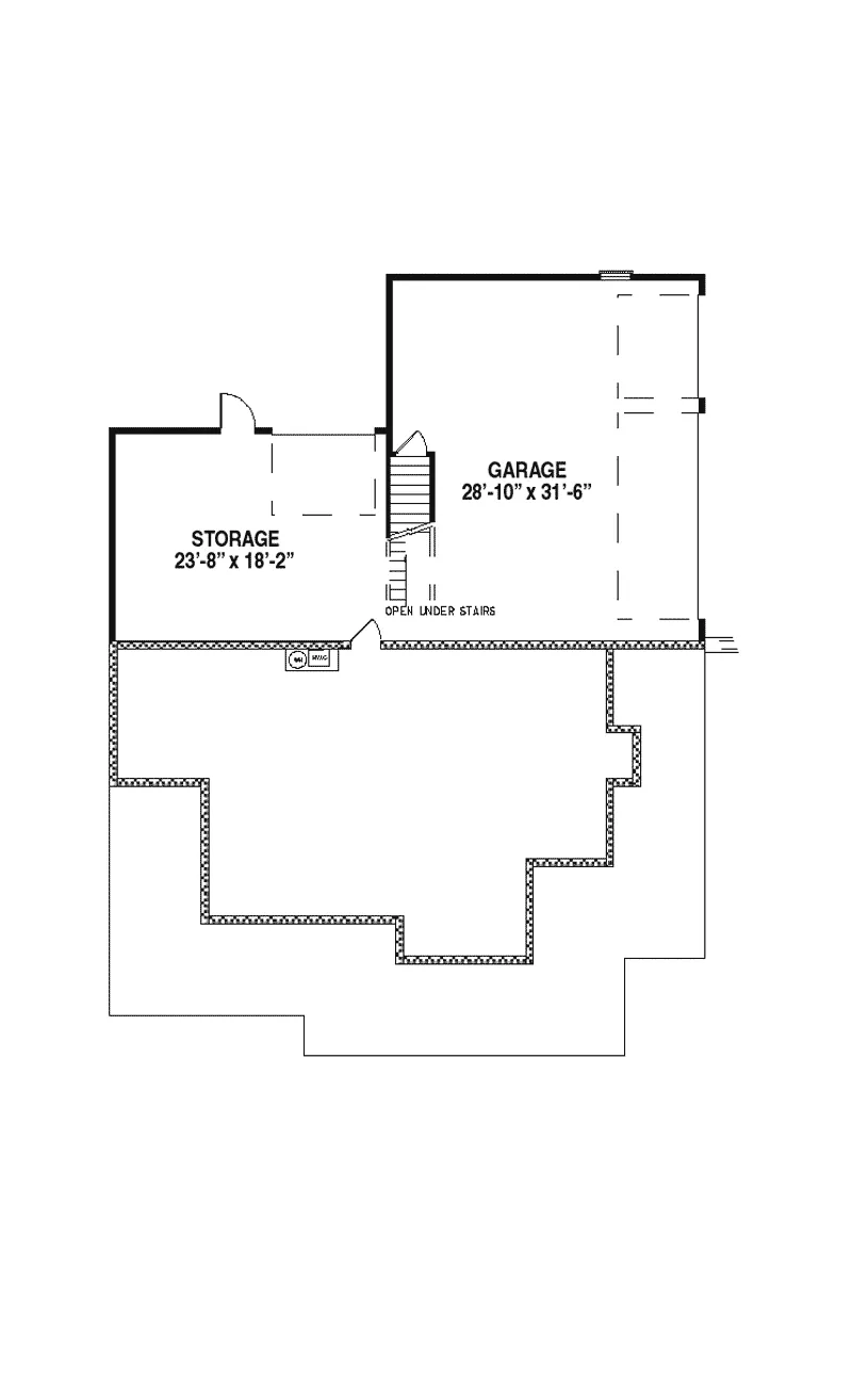 Southern House Plan Lower Level Floor - Dunroyal Country Home 055D-0178 - Search House Plans and More