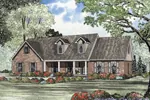 European House Plan Front Image - Blake Southern Colonial Home 055D-0191 - Search House Plans and More