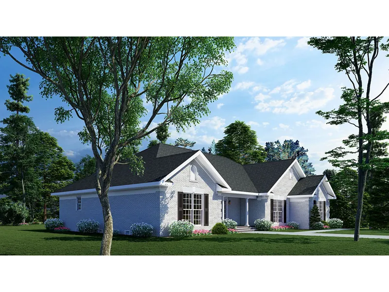 Country House Plan Front Photo 01 - Fairfield Lake Ranch Home 055D-0192 - Search House Plans and More