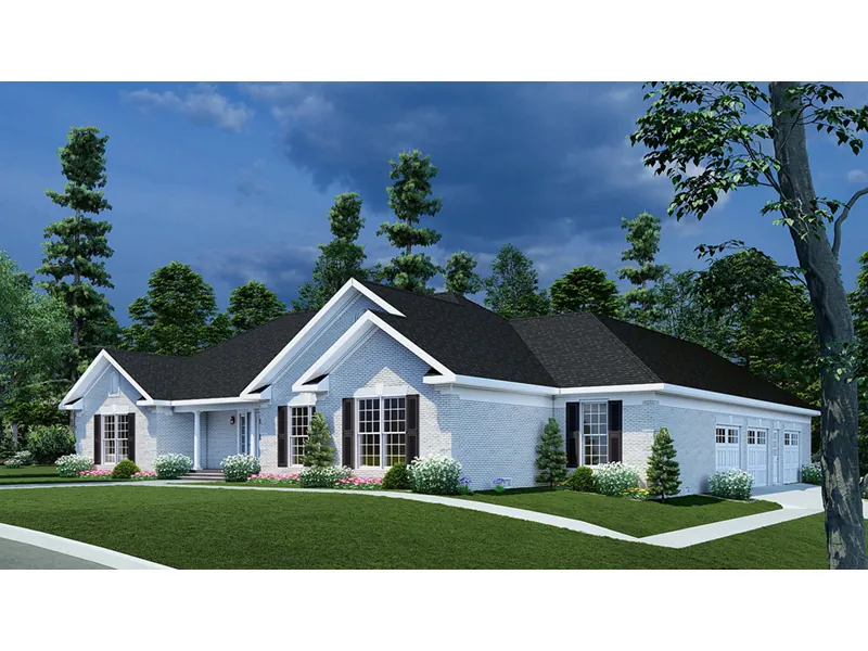 Country House Plan Front Photo 02 - Fairfield Lake Ranch Home 055D-0192 - Search House Plans and More