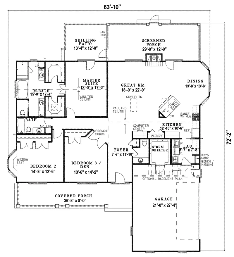 Cape Cod & New England House Plan First Floor - Delmont Country Home 055D-0193 - Search House Plans and More