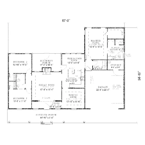 Country House Plan First Floor - Morisa Lowcountry Home 055D-0195 - Shop House Plans and More