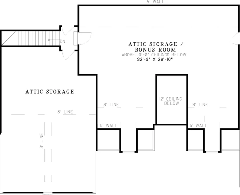 Ranch House Plan Second Floor - Claudius Ranch Home 055D-0197 - Search House Plans and More