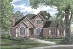 Luxurious brick Two-Story Home With Decorative Corner Quoins