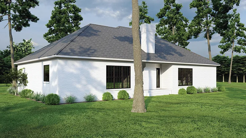 Ranch House Plan Rear Photo 01 - Fernleaf Ranch Home 055D-0205 - Search House Plans and More