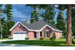 Southern House Plan Front Photo 02 - Dartagan Ranch Home 055D-0207 - Search House Plans and More