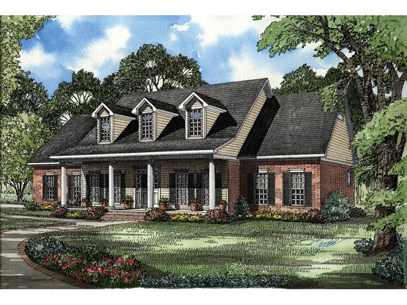 Acadian House Plan Front Image - Gunnison Mill Plantation Home 055D-0212 - Search House Plans and More