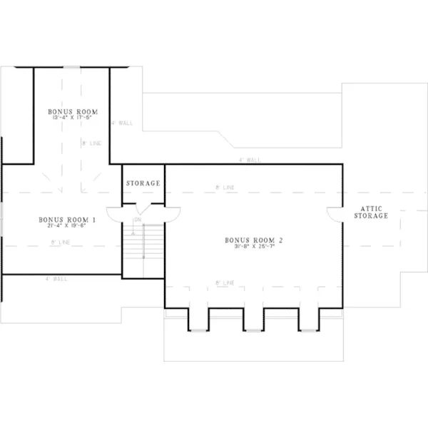 Arts & Crafts House Plan Second Floor - Kenora Park Country Home 055D-0214 - Search House Plans and More