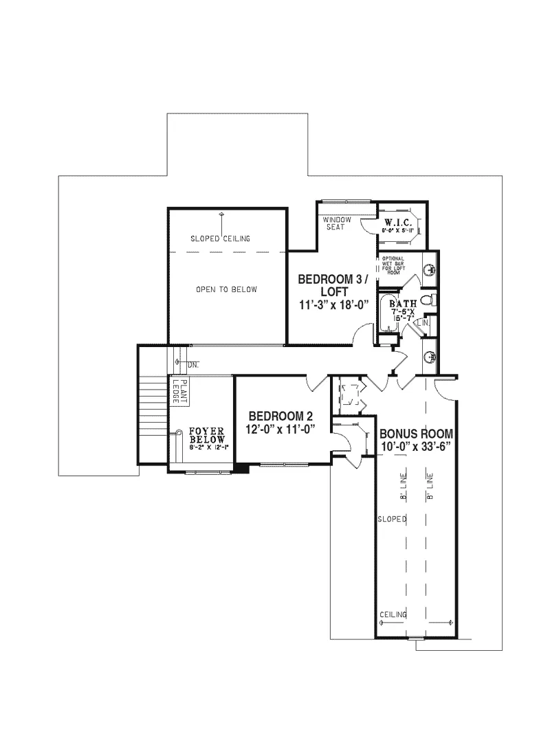 Country House Plan Second Floor - Hoover Traditional Home 055D-0216 - Search House Plans and More