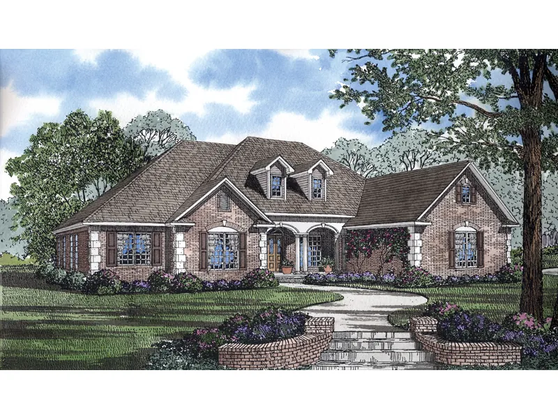 Neoclassical House Plan Front Image - Maderia Place European Home 055D-0217 - Shop House Plans and More